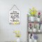 Spring Door Sign for Home Decor, “Spring Showers Bring Butterflies and Flowers” Hanging Sign, Rustic Farmhouse Spring Front Door or Wall Decoration, 8 x 10 Inch